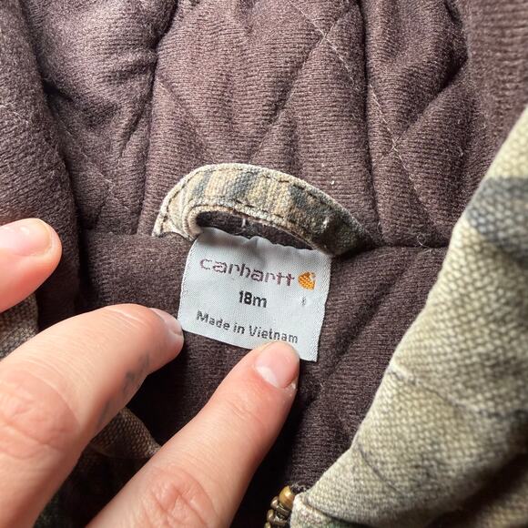 Toddler Camo Carhartt Coat - Picture 3 of 5